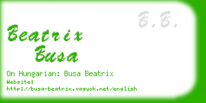 beatrix busa business card